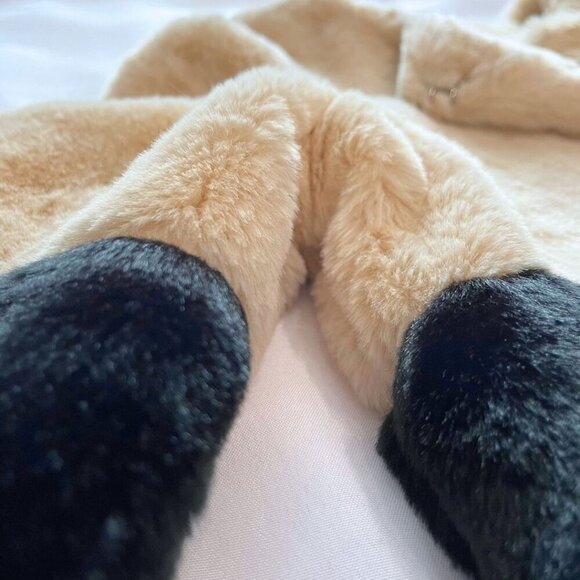 JOVONNA LONDON CREAM BLACK COLORBLOCK FAUX FUR JACKET COAT - 8 (12UK) - Picture 10 of 11